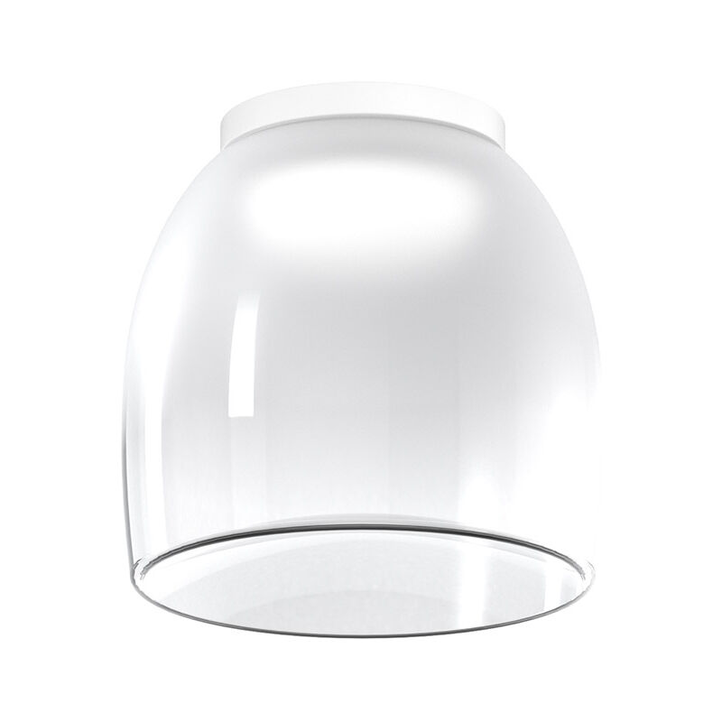 foto del prodotto top light plafoniera contemporanea drum metallo bianco vetro 1 luce led 16w calda