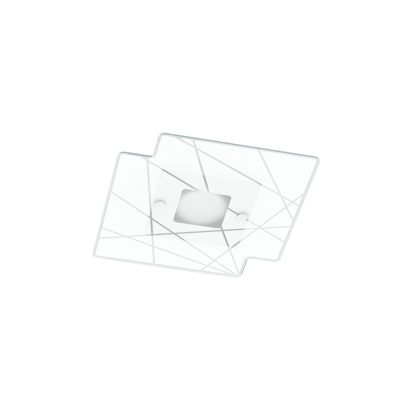 foto del prodotto top light plafoniera contemporanea focus metallo bianco vetro 1 luce gx53