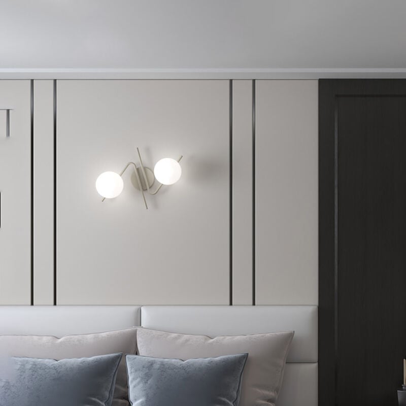 foto del prodotto top light plafoniera contemporanea holly metallo marrone vetro bianco 2 luci e27