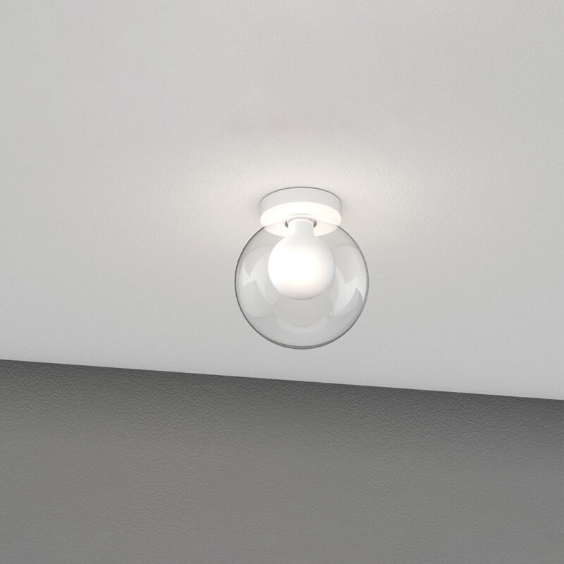 foto del prodotto top light plafoniera contemporanea inside metallo bianco vetro 1 luce g9