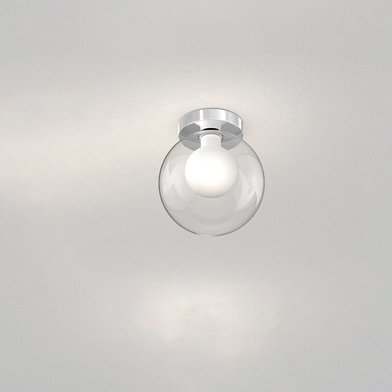 foto del prodotto top light plafoniera contemporanea inside metallo cromo vetro bianco 1 luce g9