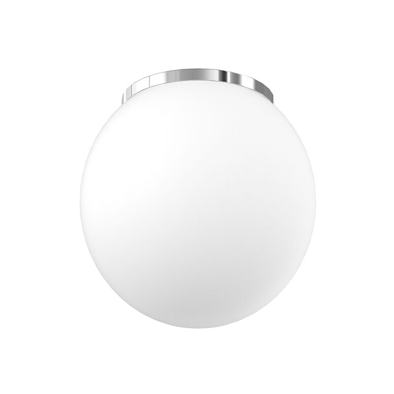 foto del prodotto top light plafoniera contemporanea mars metallo cromo vetro bianco 1 luce e27 d25cm