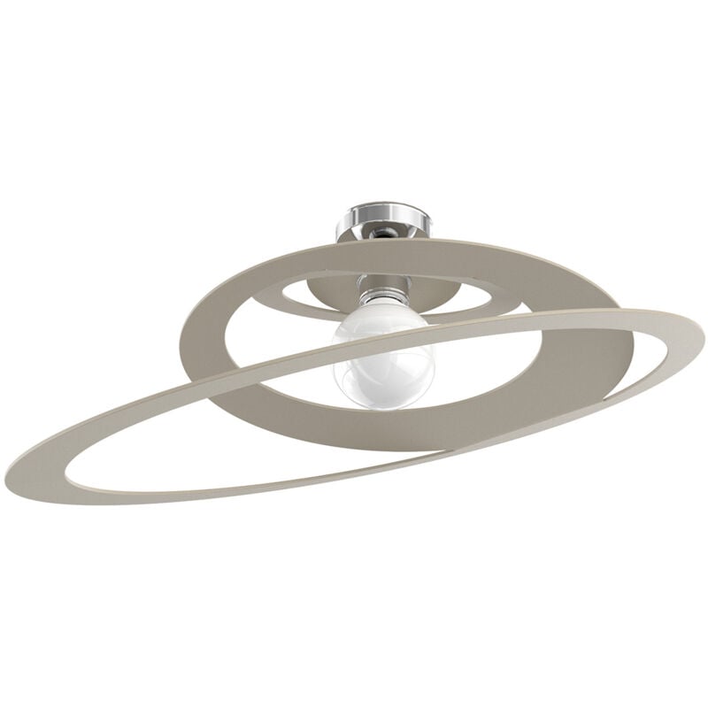 foto del prodotto top light plafoniera industrial minimal bungee metallo sabbia 1 luce e27 d70cm