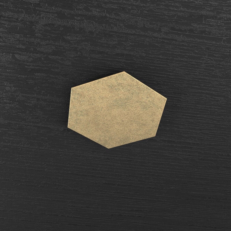 foto del prodotto top light plafoniera industrial minimal decorativa hexagon metallo foglia oro