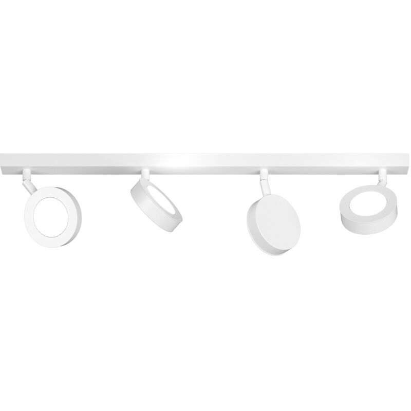 foto del prodotto top light plafoniera industrial minimal ryan metallo bianco 4 luci gx53