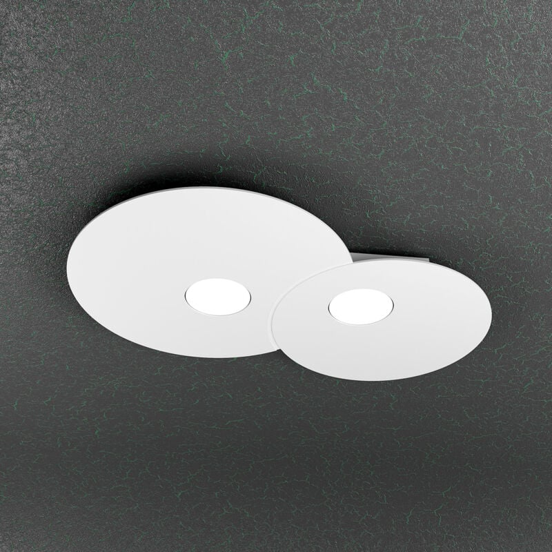 foto del prodotto top light plafoniera moderna cloud metallo bianco 2 luci gx53