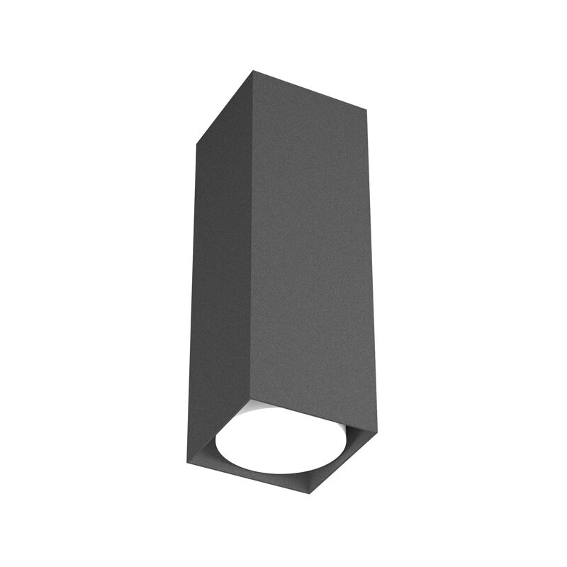 foto del prodotto top light plafoniera moderna cubica plate metallo grigio antracite 1 luce gx53 25cm