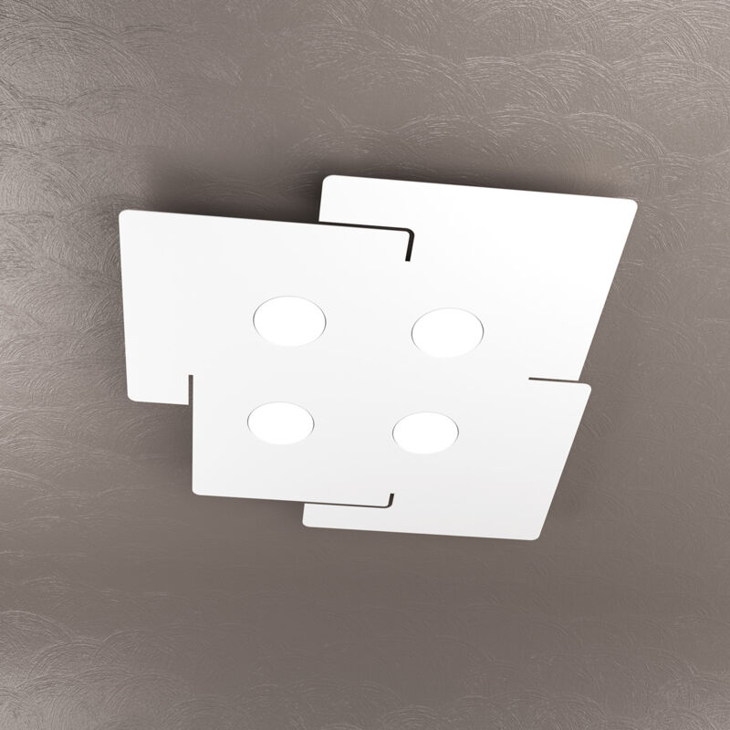 foto del prodotto top light plafoniera moderna echo metallo bianco 4 luci gx53