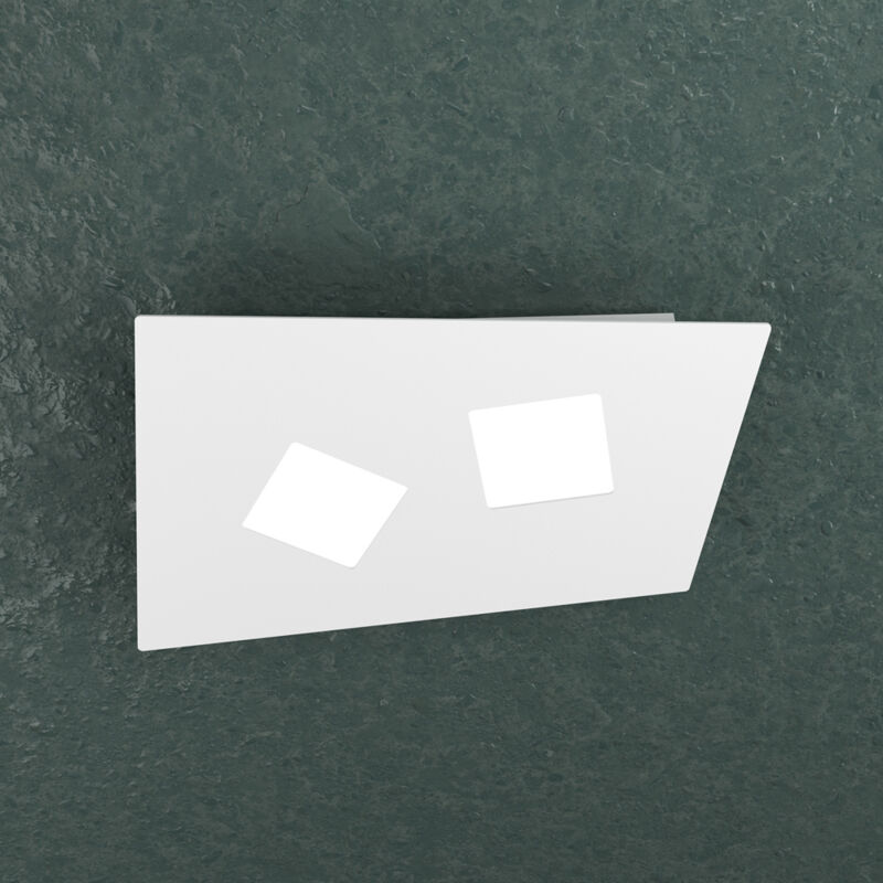 foto del prodotto top light plafoniera moderna note metallo bianco 2 luci gx53 35cm