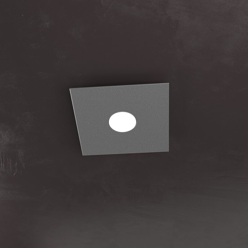 foto del prodotto top light plafoniera moderna plate metallo grigio antracite 1 luce gx53