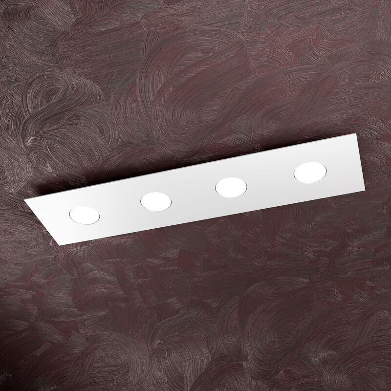 foto del prodotto top light plafoniera moderna rettangolare area metallo bianco 4 luci gx53