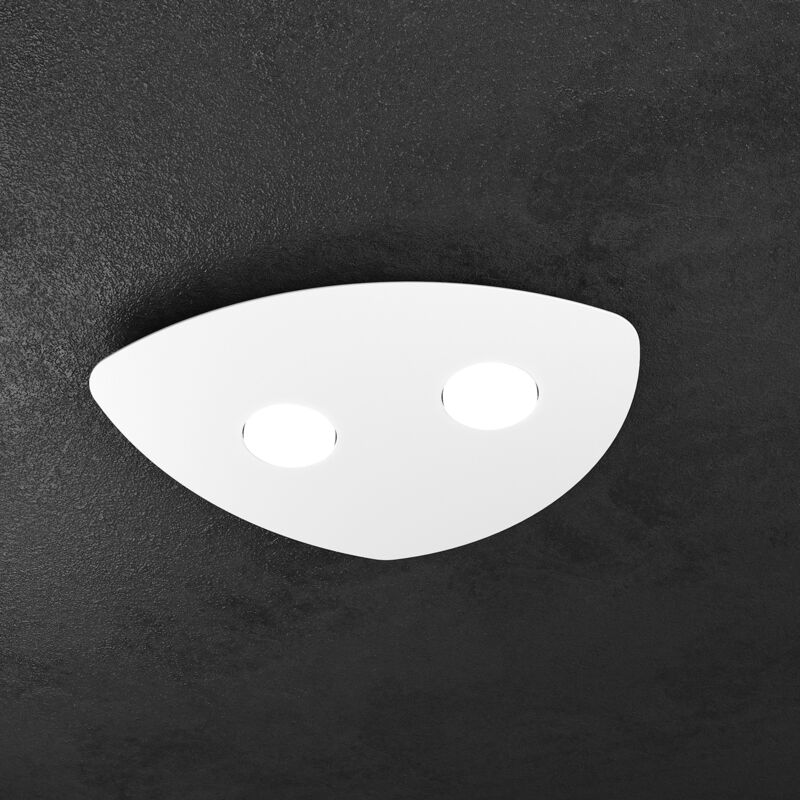 foto del prodotto top light plafoniera moderna shape metallo bianco 2 luci gx53