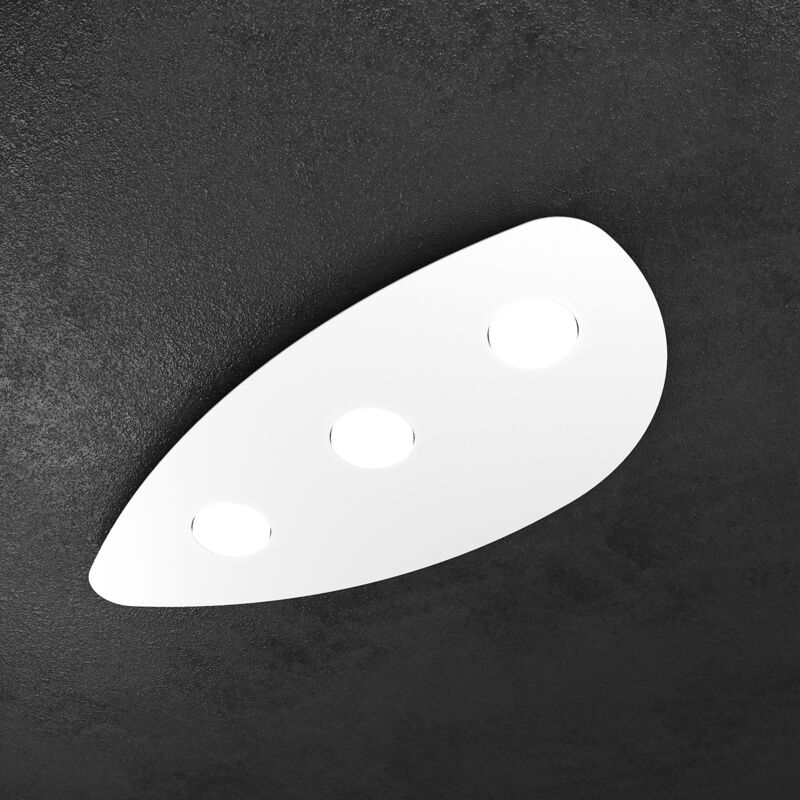 foto del prodotto top light plafoniera moderna shape metallo bianco 3 luci gx53