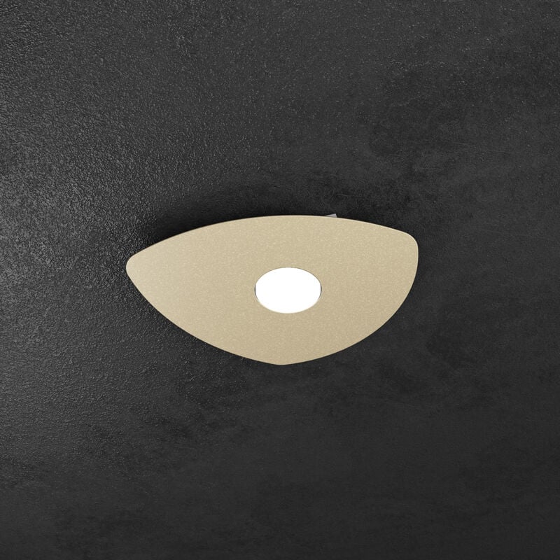 foto del prodotto top light plafoniera moderna shape metallo sabbia 1 luce gx53