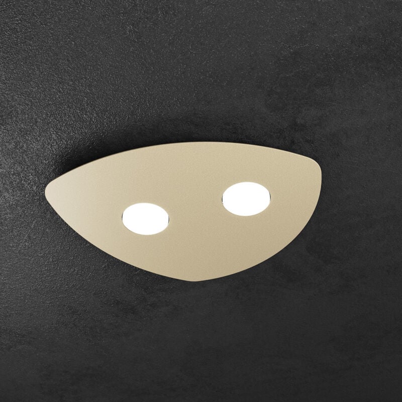 foto del prodotto top light plafoniera moderna shape metallo sabbia 2 luci gx53