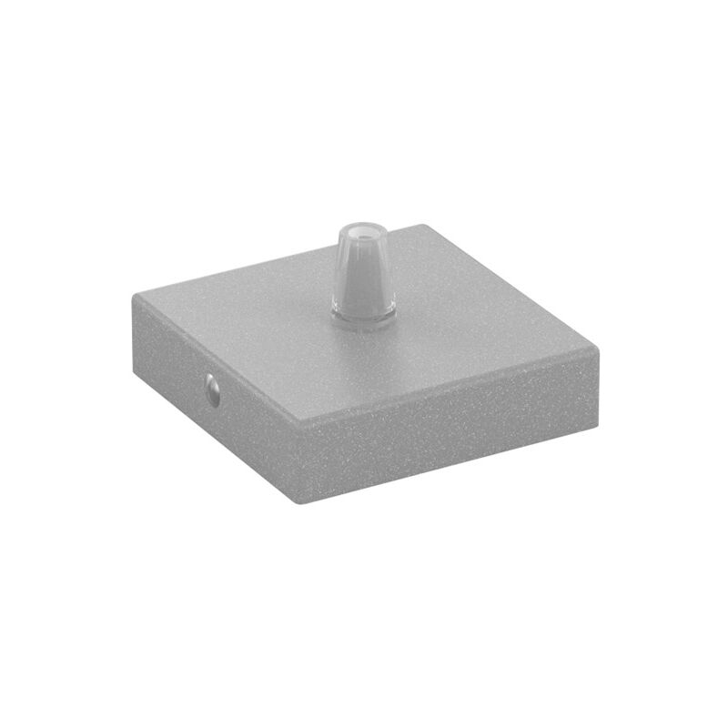 foto del prodotto top light rosone quadrato metallo grigio 1 foro 8x8cm