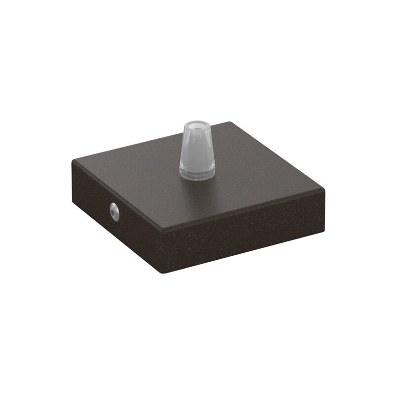 foto del prodotto top light rosone quadrato metallo marrone 1 foro 8x8cm