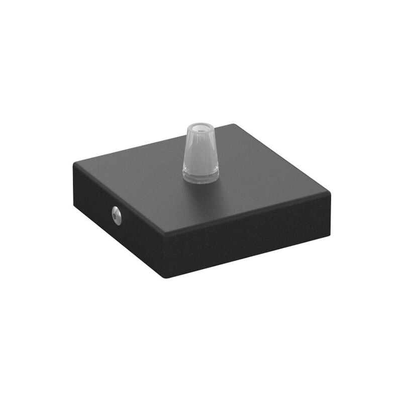 immagine 0 del prodotto top light rosone quadrato metallo nero 1 foro 8x8cm
