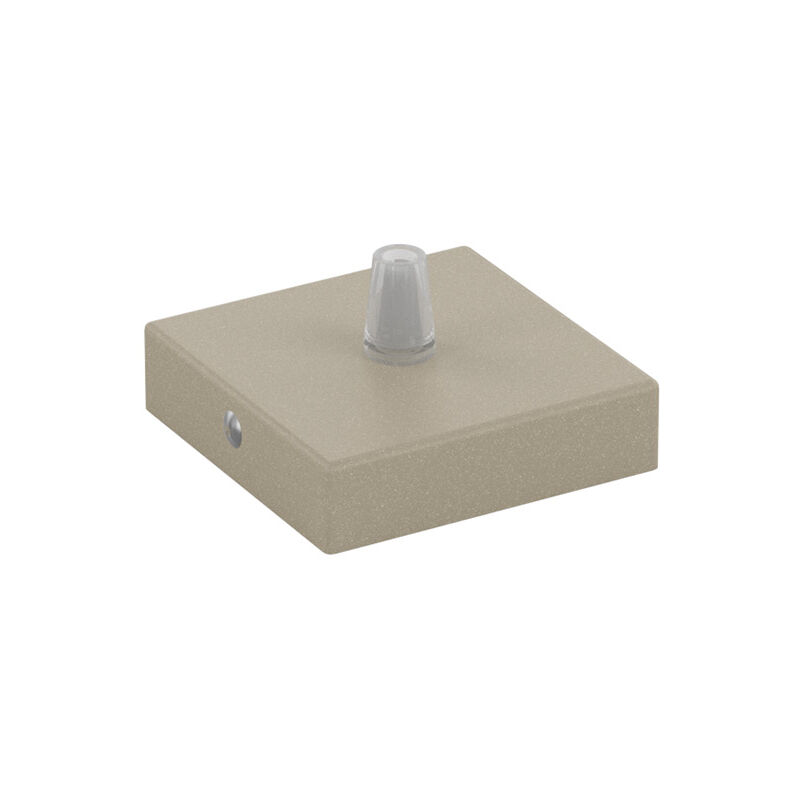 foto del prodotto top light rosone quadrato metallo sabbia 1 foro 8x8cm