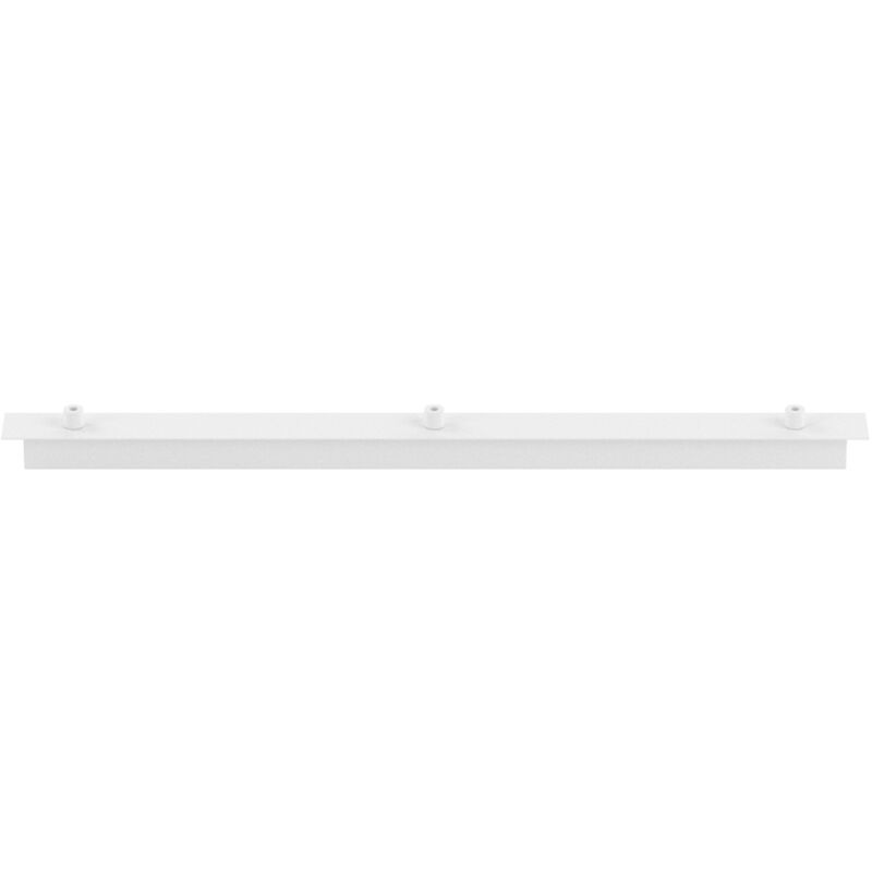 foto del prodotto top light rosone rettangolare metallo bianco 3 fori 60x4cm