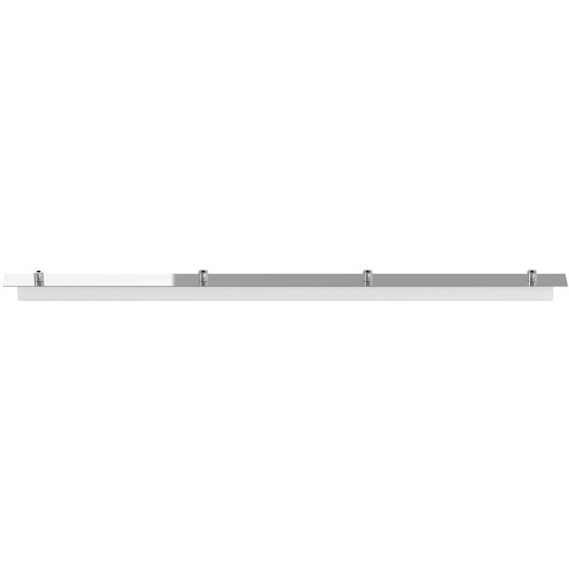 foto del prodotto top light rosone rettangolare metallo cromo 4 fori 80x4cm