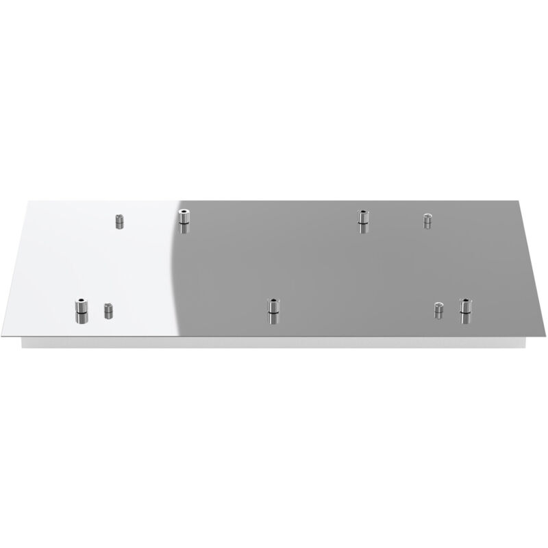foto del prodotto top light rosone rettangolare metallo cromo 5 fori 60x35cm
