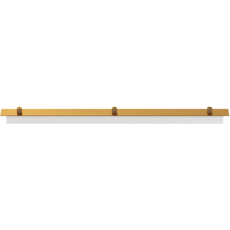 foto del prodotto top light rosone rettangolare metallo ottone satinato 3 fori 60x4cm