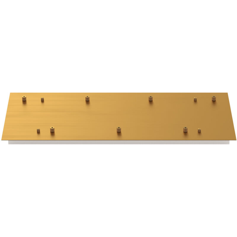 foto del prodotto top light rosone rettangolare metallo ottone satinato 7 fori 75x35cm