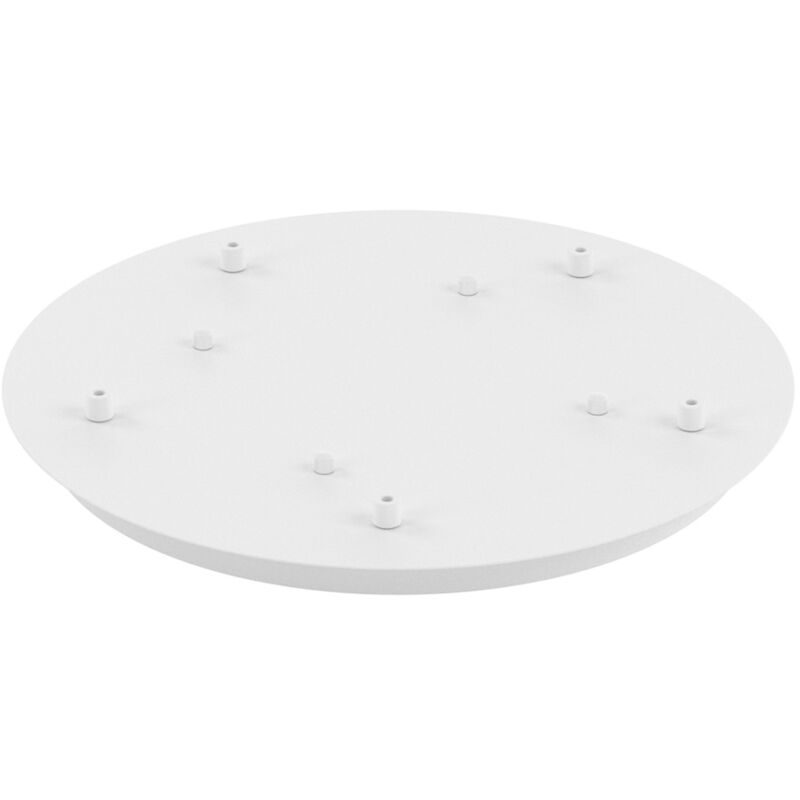 foto del prodotto top light rosone tondo metallo bianco 5 fori d40cm