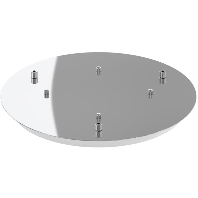 foto del prodotto top light rosone tondo metallo cromo 3 fori d40cm