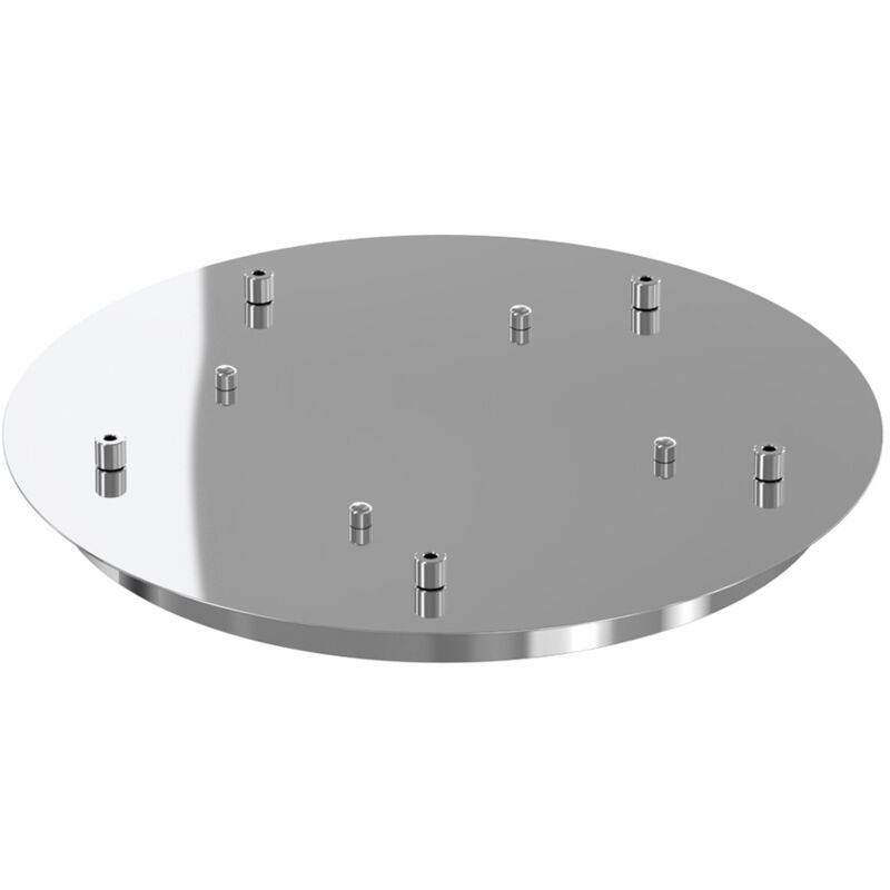 foto del prodotto top light rosone tondo metallo cromo 5 fori d40cm