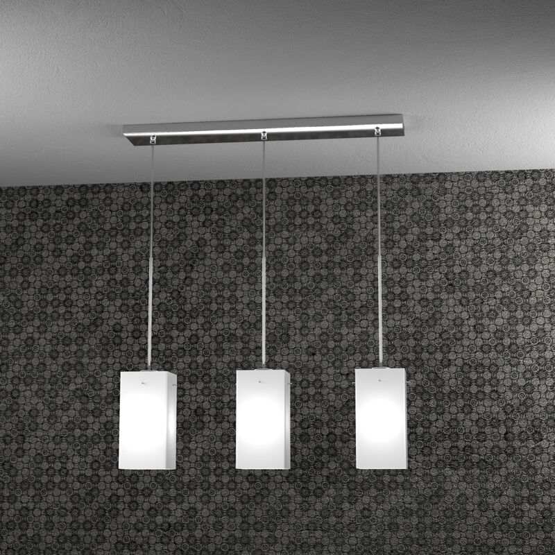foto del prodotto top light sospensione contemporanea crazy metallo bianco vetro 3 luci e27