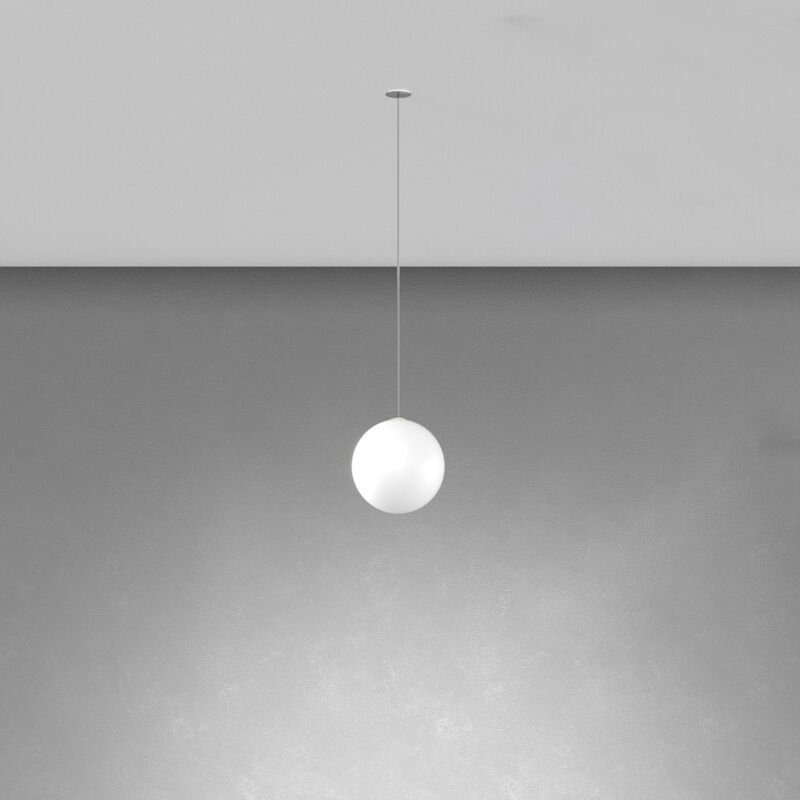 foto del prodotto top light sospensione incasso contemporanea eclipse metallo cromo vetro bianco 1 luce g9