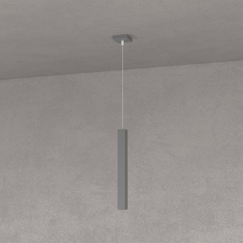foto del prodotto top light sospensione moderna square tube metallo antracite 1 luce gu10