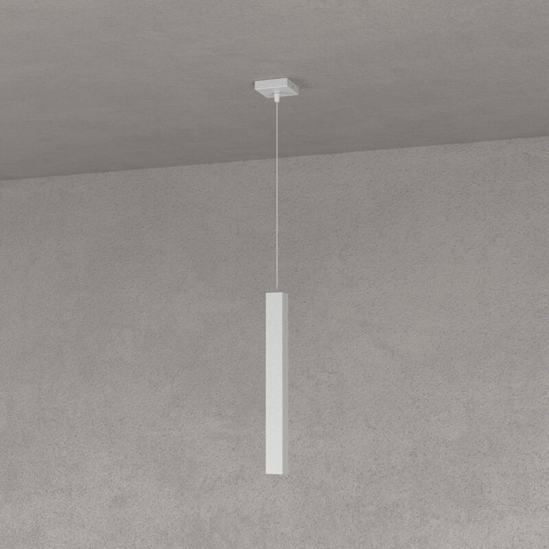 foto del prodotto top light sospensione moderna square tube metallo grigio 1 luce gu10