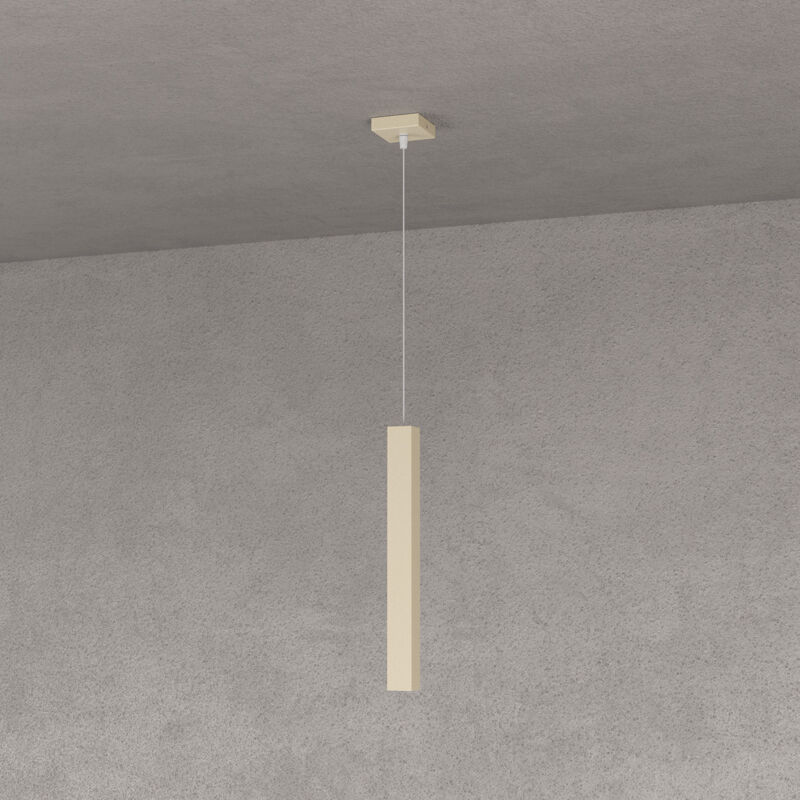 foto del prodotto top light sospensione moderna square tube metallo sabbia 1 luce gu10