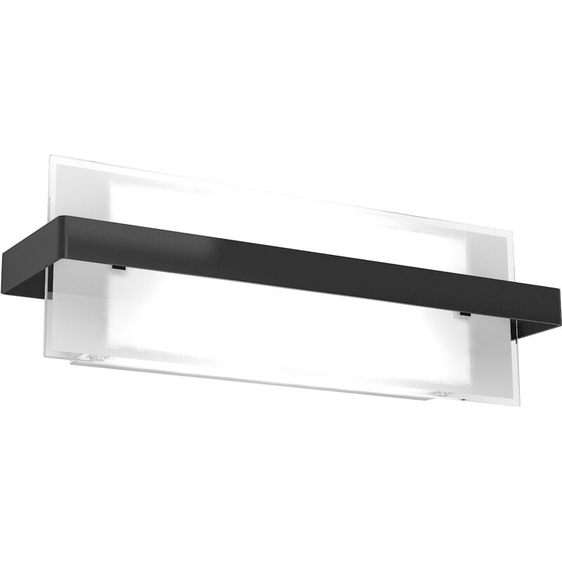 foto del prodotto top light toplight plafoniera da parete 2 luci cross con attacco e27, struttura nera e bianca, design moderno 44x12x15cm