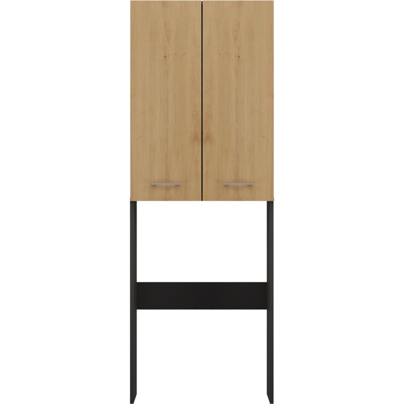 foto del prodotto topeshop como mobile lavatrice in stile moderno 183x64x30 2 ante 4 ripiani