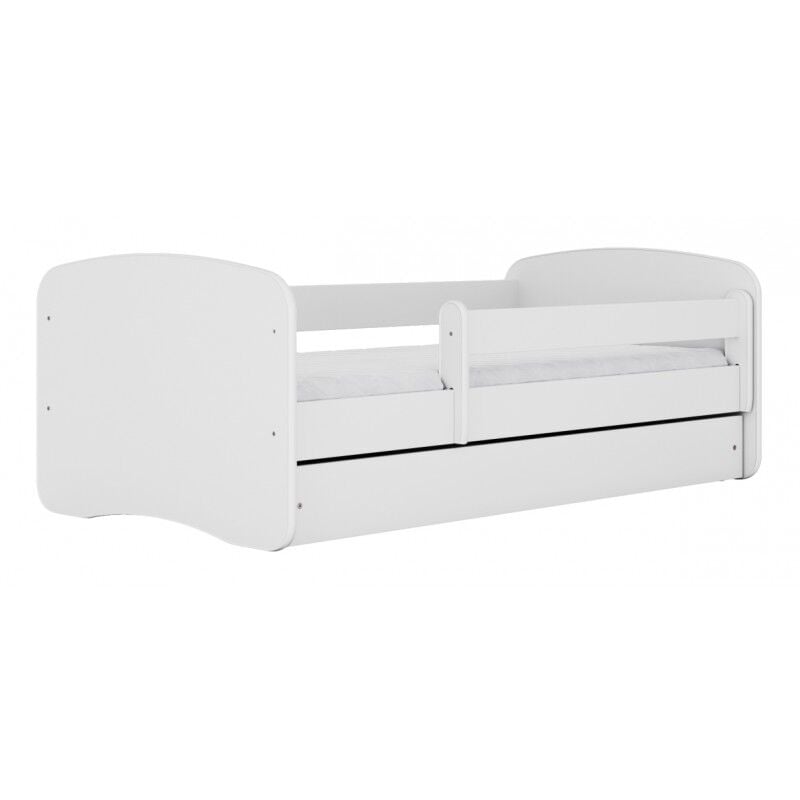 foto del prodotto topeshop happy letto completo bianco per bambini 140 x 80 cm base materasso cassettiera