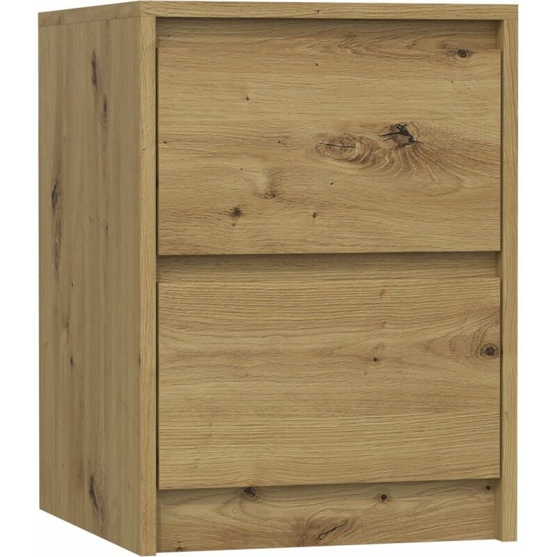 foto del prodotto topeshop iris comodino in stile scandinavo 55x43x40cm comodino con 2 cassetti comodino in stile moderno armadio di stoccaggio moderno
