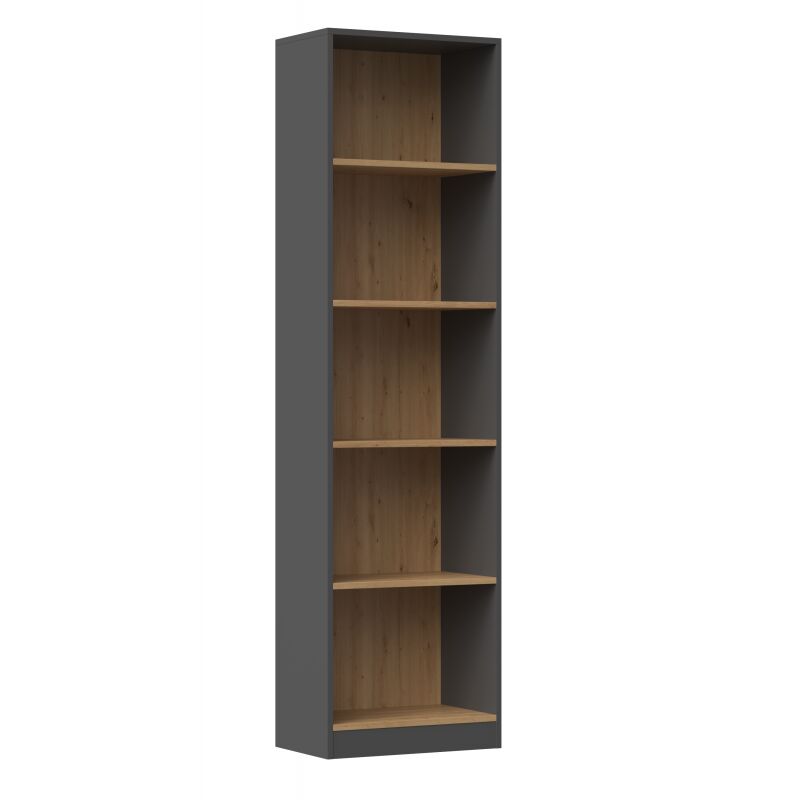foto del prodotto topeshop kaffi libreria da soggiorno in stile scandinavo 50x30x181 5 ripiani libreria