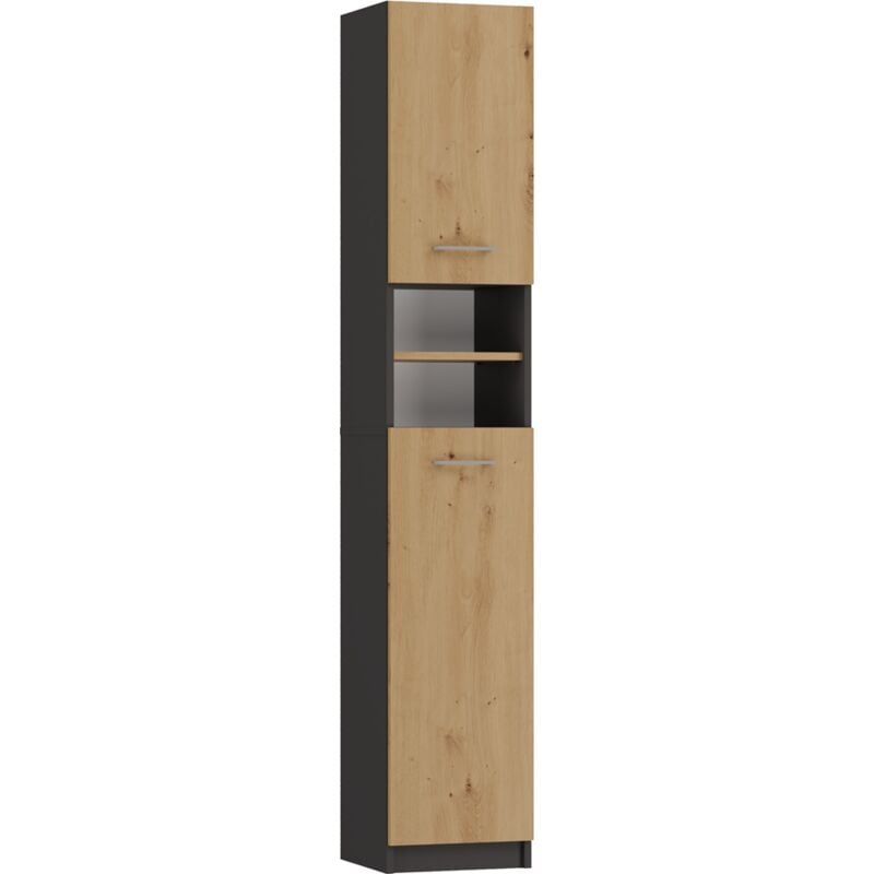 foto del prodotto topeshop marello colonna bagno moderna 183x32x30 2 ante ripiani