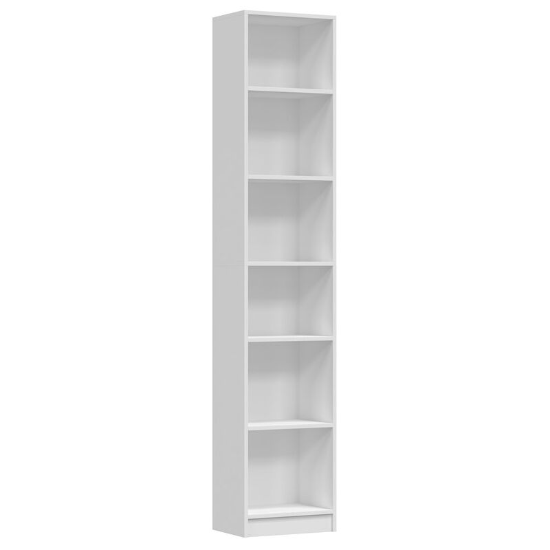 foto del prodotto topeshop perry libreria minimalista 6 ripiani 40x29x200 cm mobile contenitore