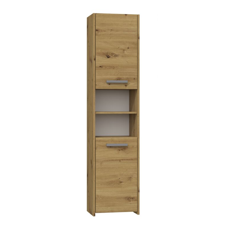 foto del prodotto topeshop pisa mobile da bagno in stile moderno 170x40x30cm mobile da bagno a colonna mobile da bagno effetto legno