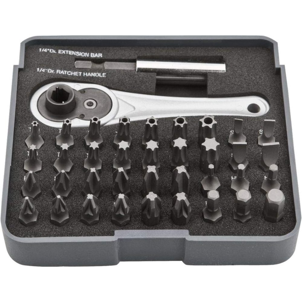 foto del prodotto topex 06-105 punte giravite 1 4 4 con innesto e cricchetto 38 p