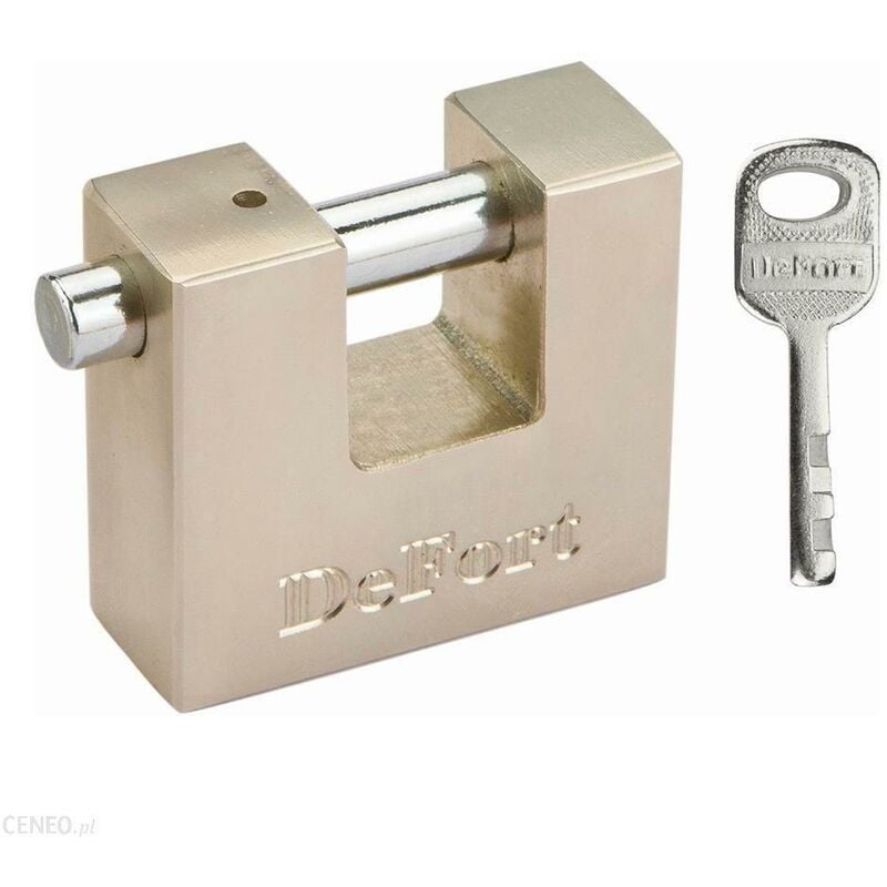 foto del prodotto topex lucchetto rettangolare rinforzato defort, 90mm, 3 chiavi, gto 90u333