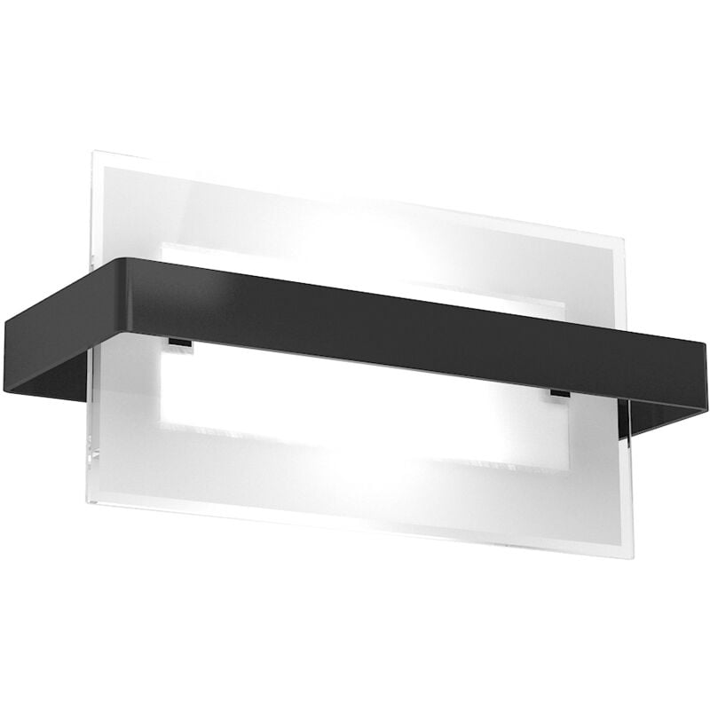foto del prodotto toplight plafoniera da parete 1 luce cross con attacco e27, struttura nera e bianca, design moderno 29x12x15cm