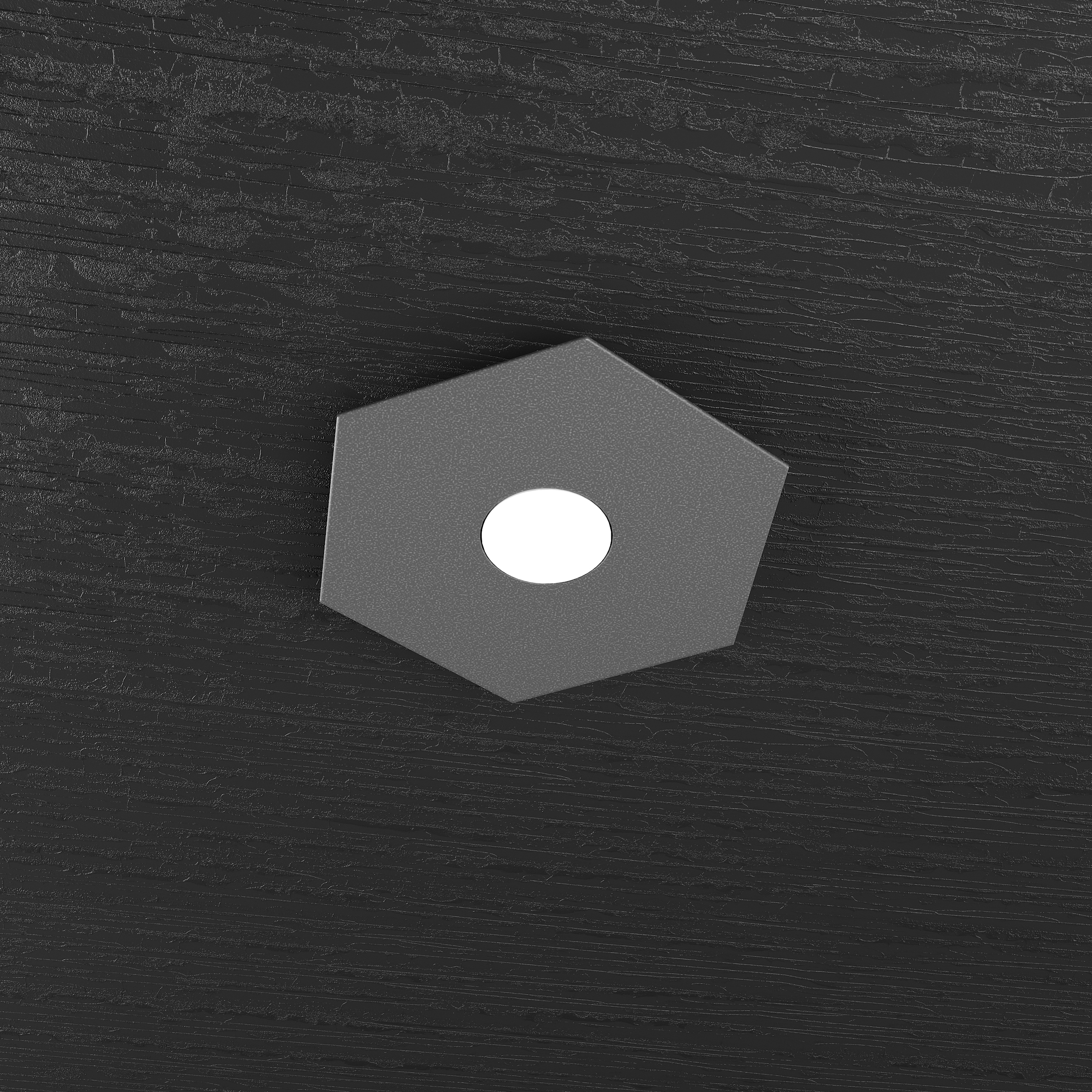 foto del prodotto toplight plafoniera da soffitto esagonale hexagon 1 luce con attacco gx53, struttura colore antracite, design moderno 25x29x3cm