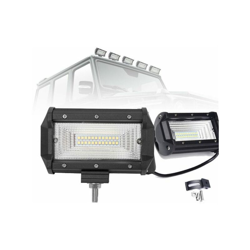 foto del prodotto topolenashop 2 x 72w led luce faro 12v 24v supplementare faretto auto barca 24led 6000k nuovo