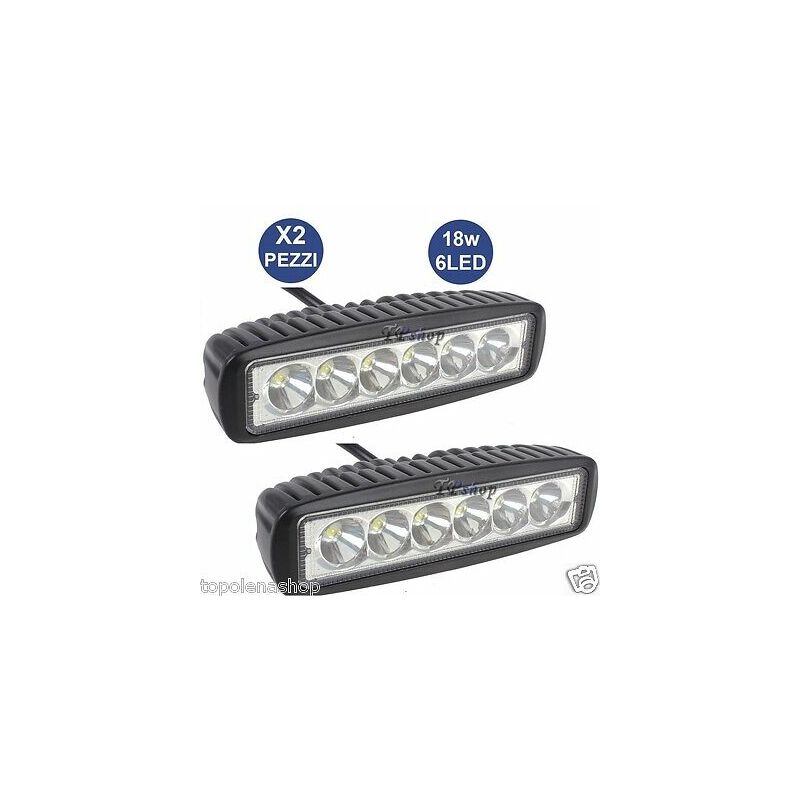 foto del prodotto topolenashop 2 x faro supplementare profondita auto fuoristrada 12v 18w 6 led
